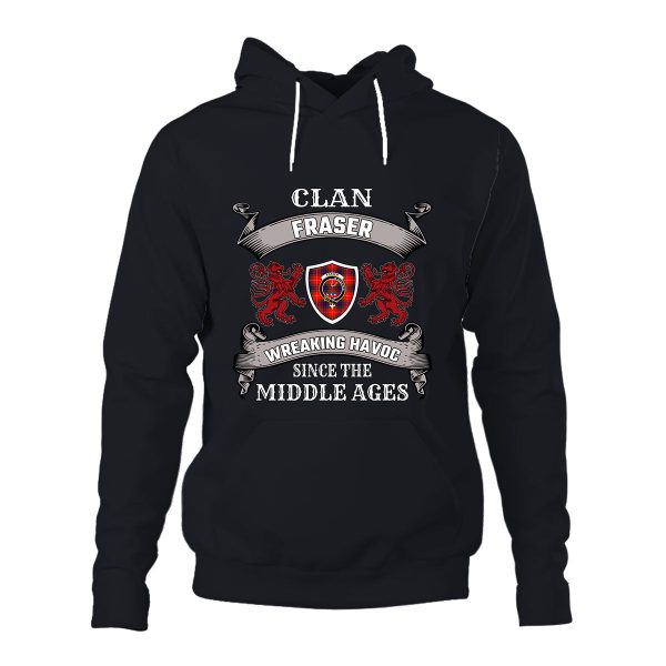 Fraser of Lovat Family Tartan - 2D Unisex Hoodie For Sale - Image 4