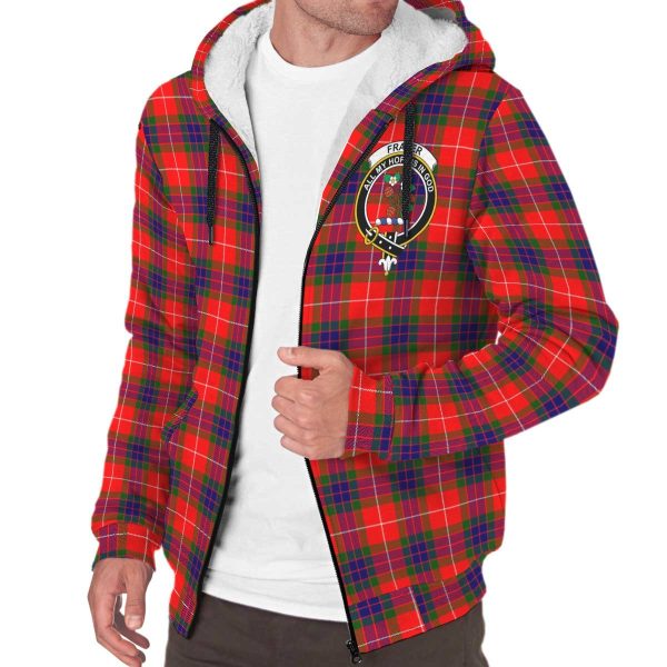 Fraser Modern Tartan Crest Sherpa Hoodie on Sale - Image 3