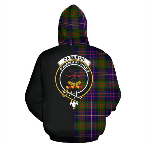 Cameron of Erracht Modern Tartan Crest Zipper Hoodie - Half Of Me Style Cheap - Image 3