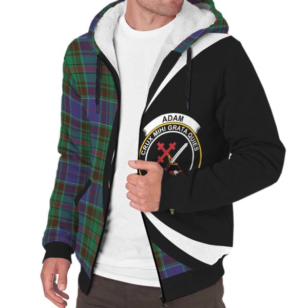 Adam Tartan Crest Sherpa Hoodie - Circle Style Fashion - Image 3