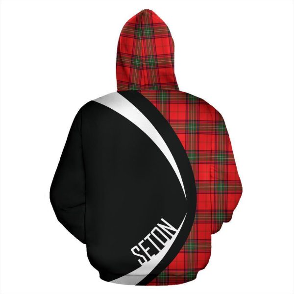 Seton Modern Tartan Crest Hoodie - Circle Style Sale - Image 3