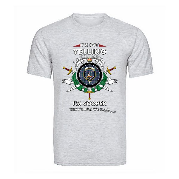 Cooper Tartan Crest T-shirt - I m not yelling style Online now - Image 5