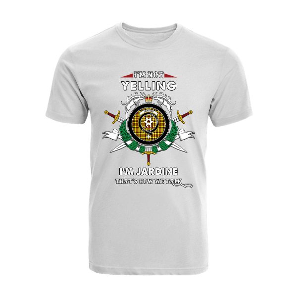 Jardine Tartan Crest T-shirt - I m not yelling style Discount - Image 3