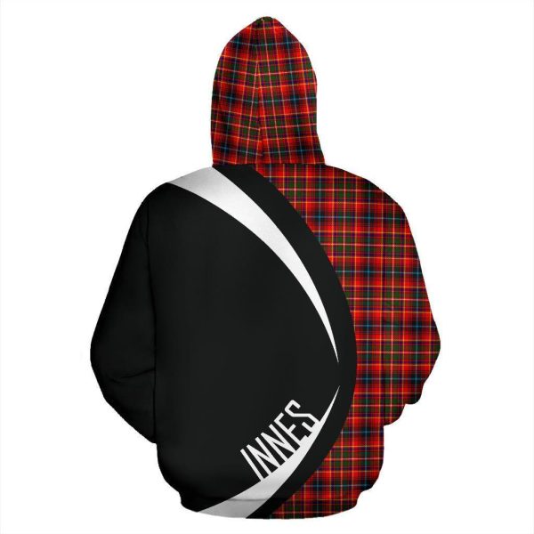 Innes Modern Tartan Crest Hoodie - Circle Style Online Sale - Image 3