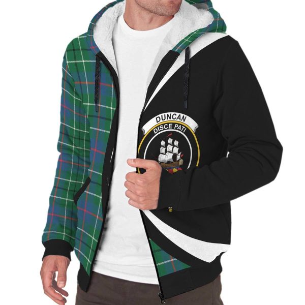 Duncan Ancient Tartan Crest Sherpa Hoodie - Circle Style Online - Image 3