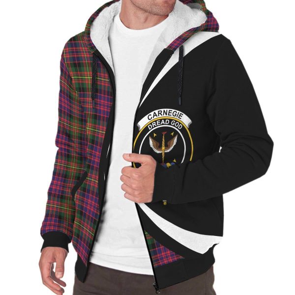 Carnegie Modern Tartan Crest Sherpa Hoodie - Circle Style Online now - Image 3