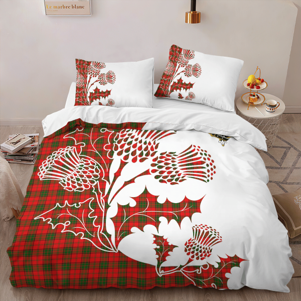 Adair Tartan Crest Bedding Set - Thistle Style on Sale