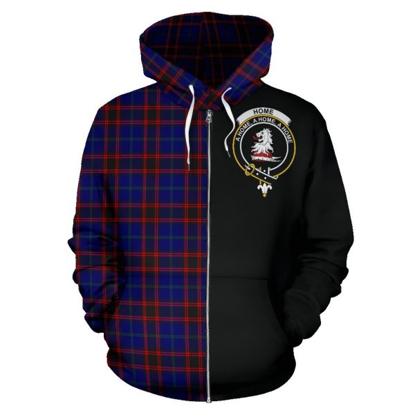 Home Modern Tartan Crest Zipper Hoodie - Half Of Me Style Online - Image 2