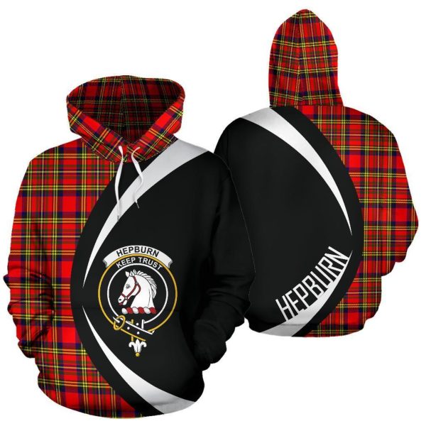 Hepburn Tartan Crest Hoodie - Circle Style Cheap