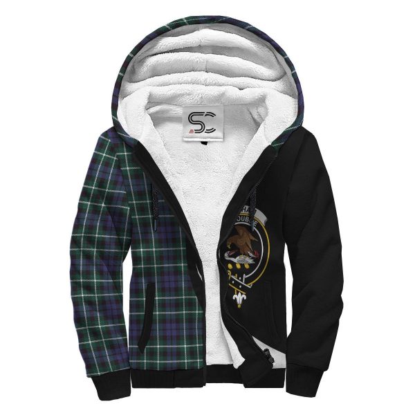 Graham of Montrose Modern Tartan Crest Sherpa Hoodie - Circle Style For Cheap