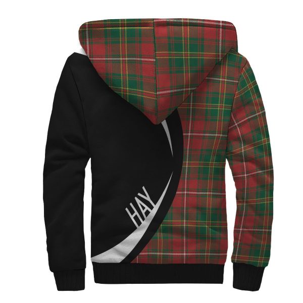 Hay Ancient Tartan Crest Sherpa Hoodie - Circle Style For Sale - Image 2