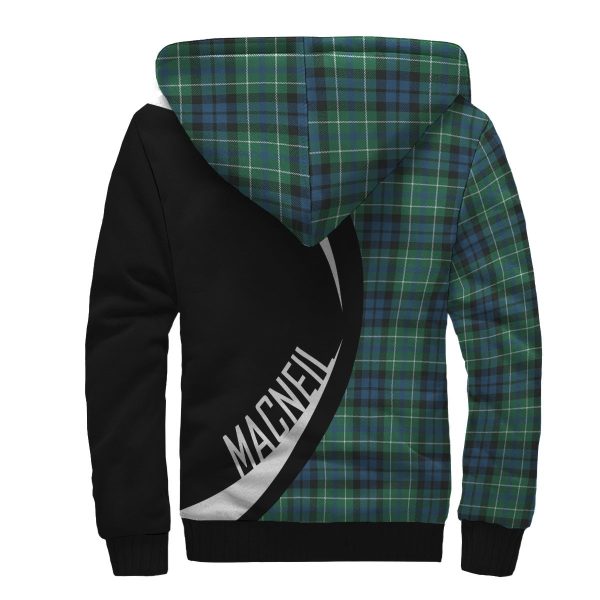 MacNeill of Colonsay Ancient Tartan Crest Sherpa Hoodie - Circle Style Online - Image 2