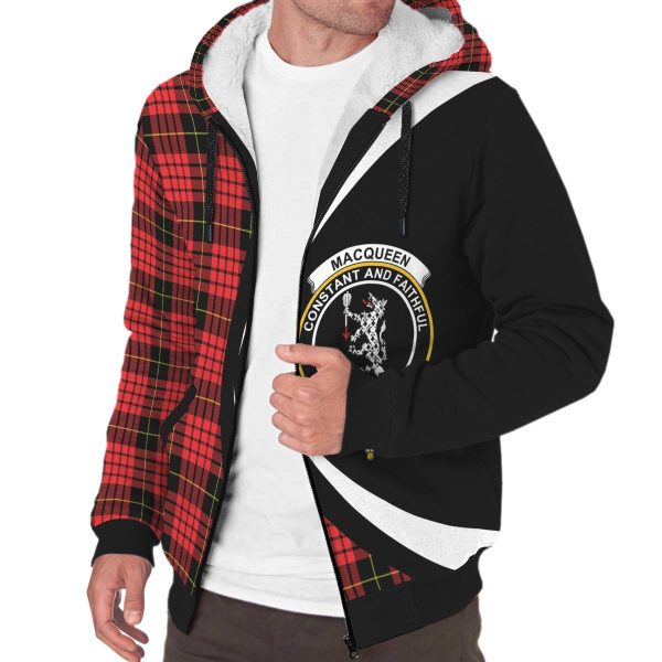 MacQueen Modern Tartan Crest Sherpa Hoodie - Circle Style Cheap - Image 3