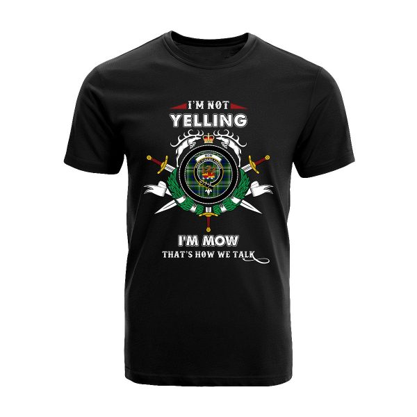 Mow Tartan Crest T-shirt - I m not yelling style Cheap