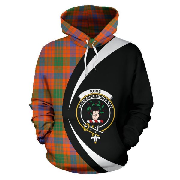 Ross Ancient Tartan Crest Hoodie - Circle Style Hot on Sale - Image 2