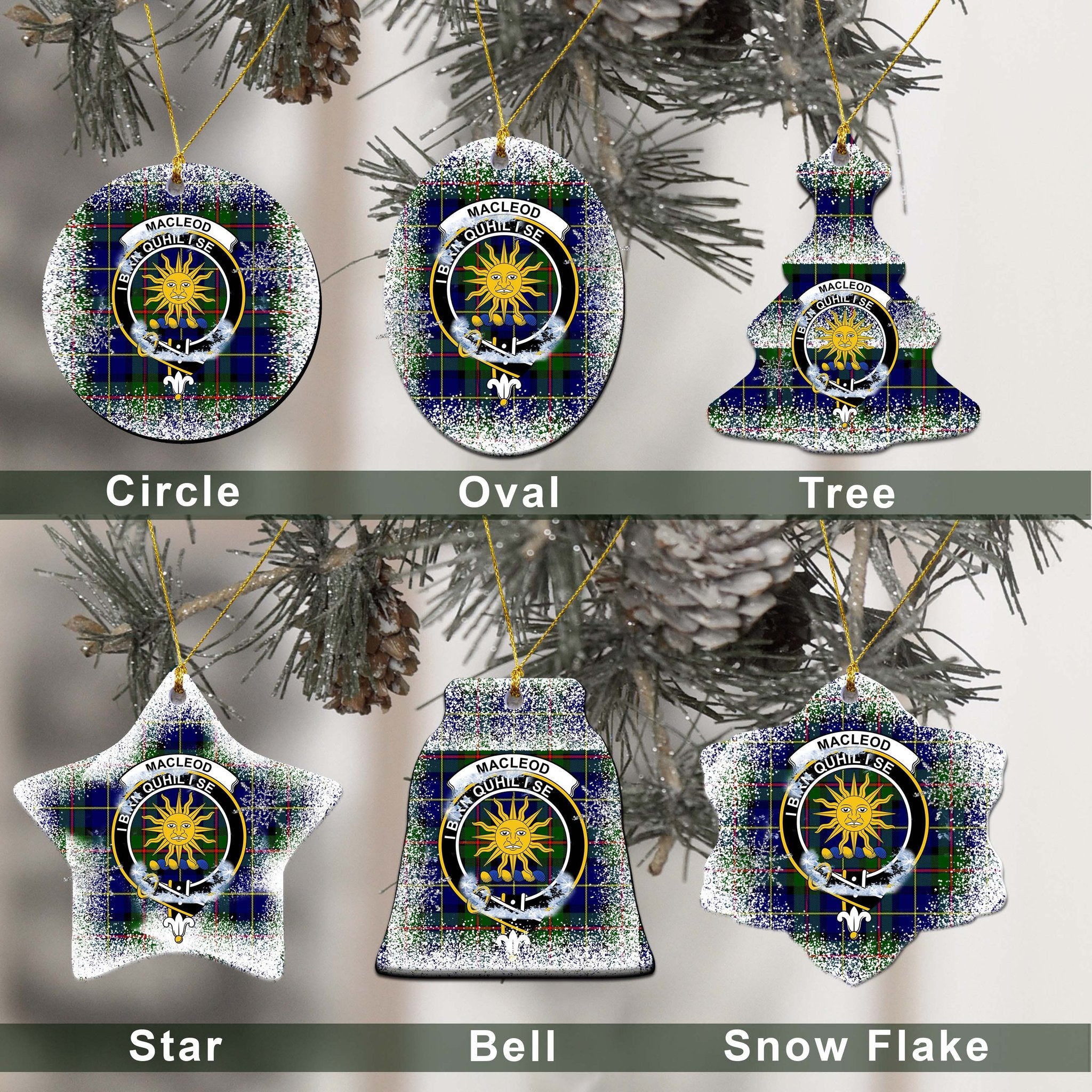 MacLeod Tartan Christmas Ceramic Ornament – Snow Style For Discount