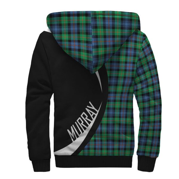 Murray of Atholl Ancient Tartan Crest Sherpa Hoodie - Circle Style Online Sale - Image 2
