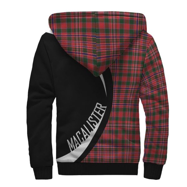 MacAlister Modern Tartan Crest Sherpa Hoodie - Circle Style For Sale - Image 2