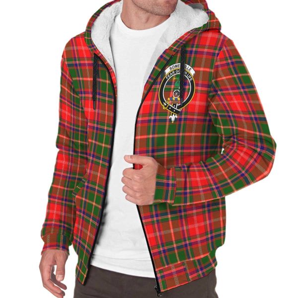 Somerville Modern Tartan Crest Sherpa Hoodie Sale - Image 3
