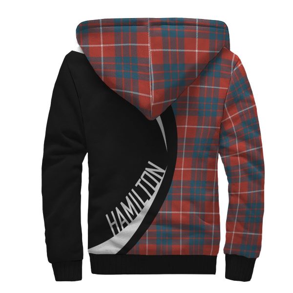 Hamilton Ancient Tartan Crest Sherpa Hoodie - Circle Style Supply - Image 2