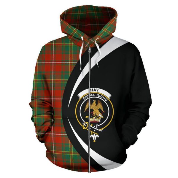 Hay Ancient Tartan Crest Zipper Hoodie - Circle Style For Cheap - Image 2