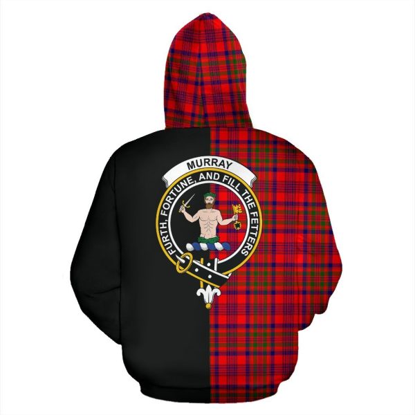Murray of Tulloch Modern Tartan Crest Zipper Hoodie - Half Of Me Style Hot on Sale - Image 3