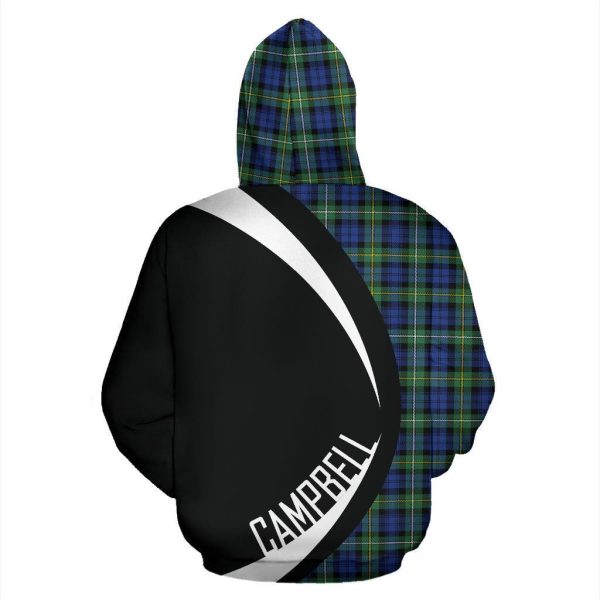 Campbell Argyll Ancient Tartan Crest Zipper Hoodie - Circle Style Supply - Image 3