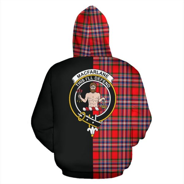 MacFarlane Modern Tartan Crest Zipper Hoodie - Half Of Me Style For Cheap - Image 3