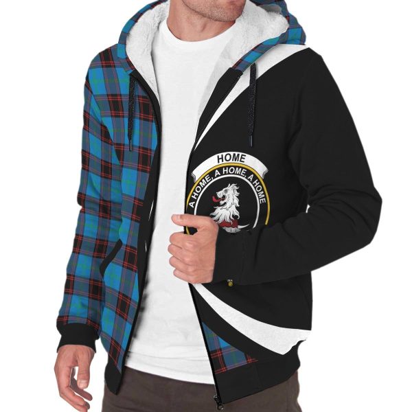 Home Ancient Tartan Crest Sherpa Hoodie - Circle Style For Cheap - Image 3