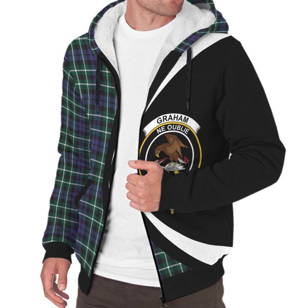 Graham of Montrose Modern Tartan Crest Sherpa Hoodie - Circle Style For Cheap - Image 3