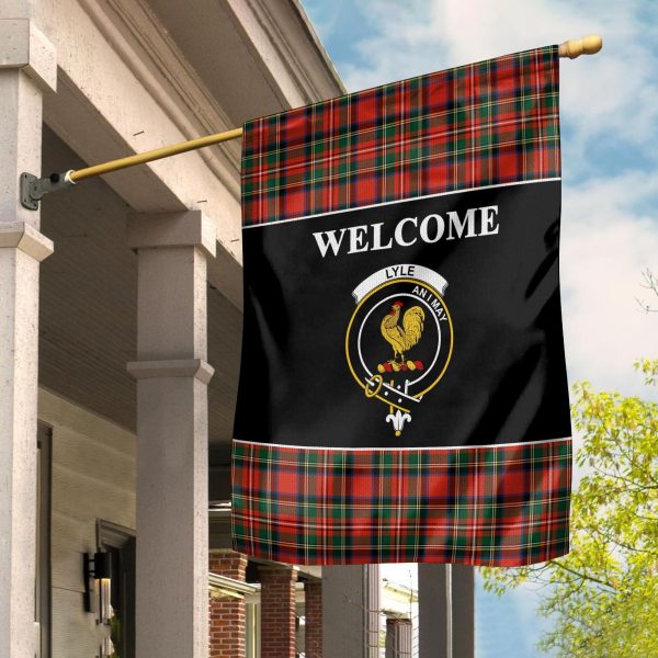 Lyle Tartan Crest Black Garden Flag For Discount - Image 2