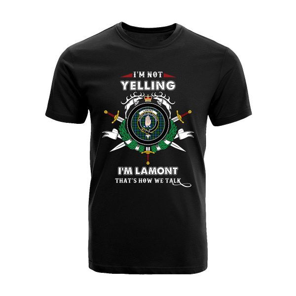 Lamont Ancient 2 Tartan Crest T-shirt - I m not yelling style Online