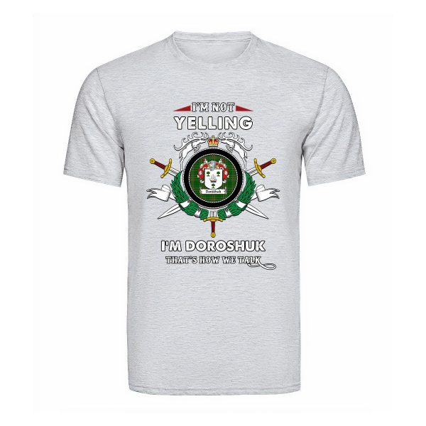 Doroshuk Tartan Crest T-shirt - I m not yelling style Supply - Image 5
