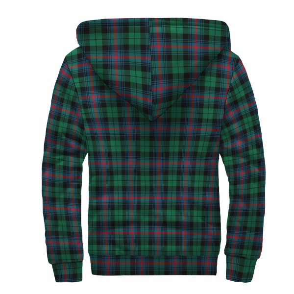 Urquhart Broad Red Ancient Tartan Crest Sherpa Hoodie Online Sale - Image 2