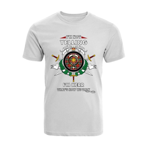 Kerr Ancient Tartan Crest T-shirt - I m not yelling style Sale - Image 3