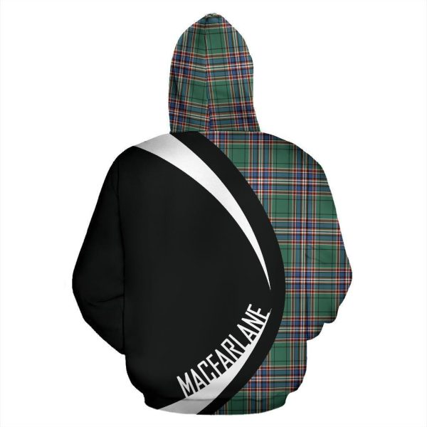 MacFarlane Hunting Ancient Tartan Crest Zipper Hoodie - Circle Style Sale - Image 3