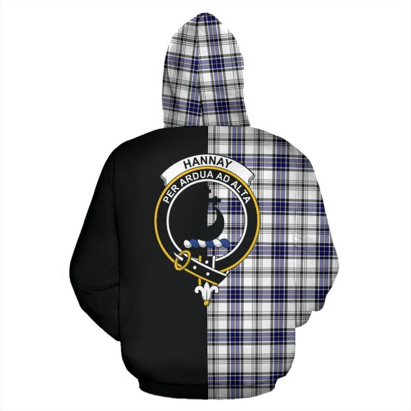 Hannay Modern Tartan Crest Zipper Hoodie - Half Of Me Style For Cheap - Image 3