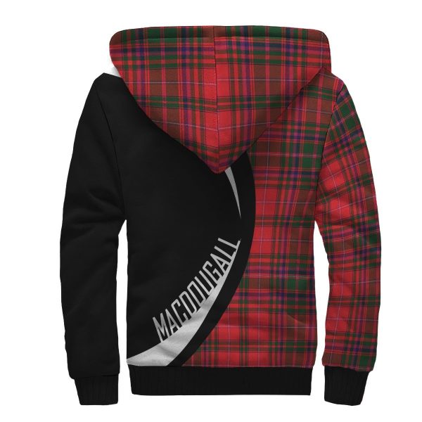 MacDougall Modern Tartan Crest Sherpa Hoodie - Circle Style For Discount - Image 2