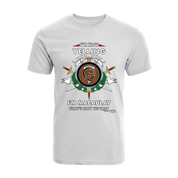 MacAulay Tartan Crest T-shirt - I m not yelling style Cheap - Image 3