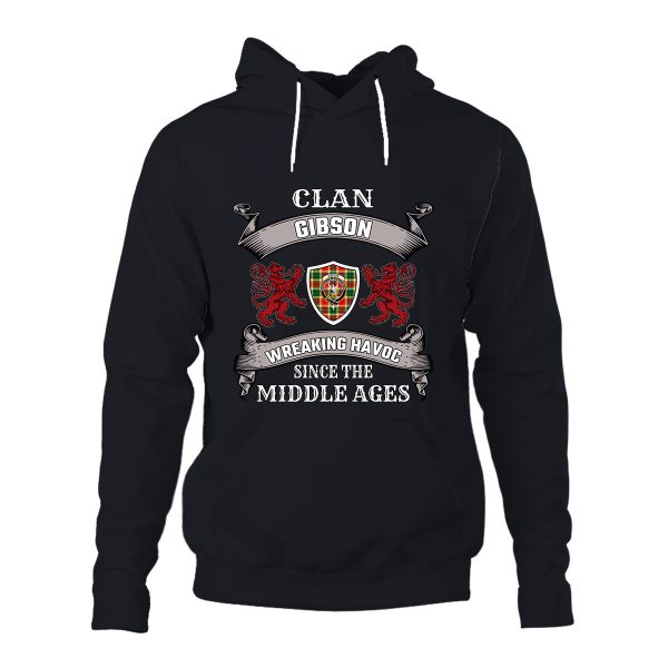 Gibson Family Tartan - 2D Unisex Hoodie Online now - Image 4
