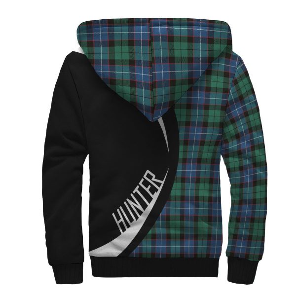 Hunter Ancient Tartan Crest Sherpa Hoodie - Circle Style For Discount - Image 2