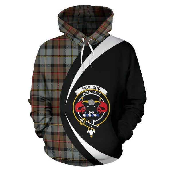 MacLeod of Harris Weathered Tartan Crest Hoodie - Circle Style Discount - Image 2