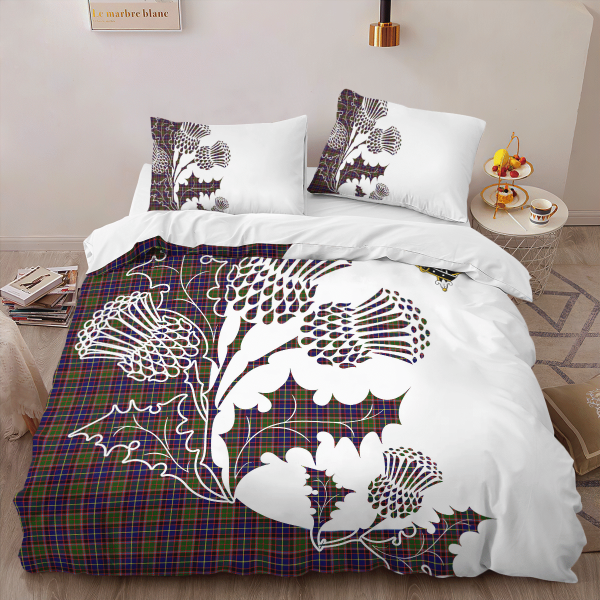 Aikenhead Tartan Crest Bedding Set - Thistle Style Online now