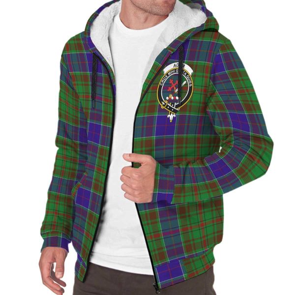 Adam Tartan Crest Sherpa Hoodie Sale - Image 3