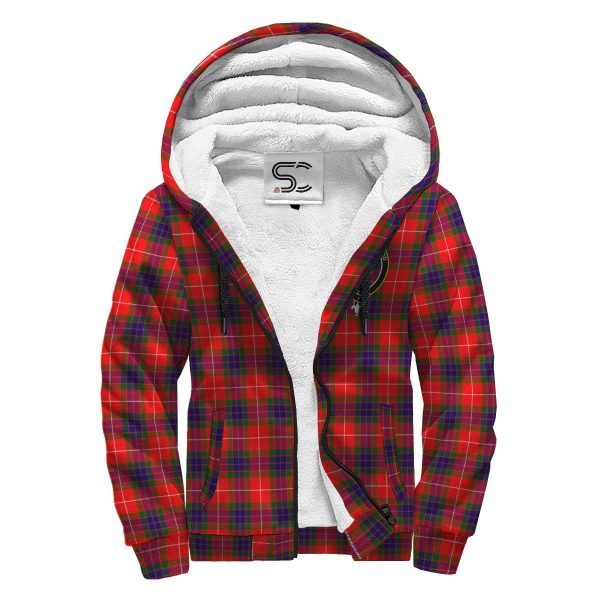 Fraser Modern Tartan Crest Sherpa Hoodie on Sale