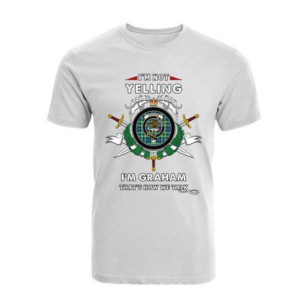 Graham of Montrose Ancient Tartan Crest T-shirt - I m not yelling style Cheap - Image 3