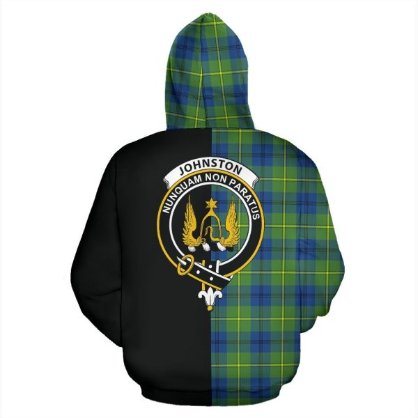 Johnston Ancient Tartan Crest Zipper Hoodie - Half Of Me Style Online - Image 3
