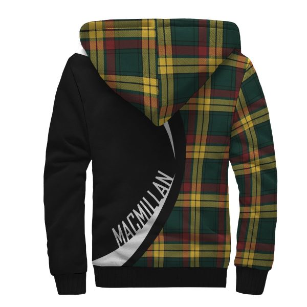 MacMillan Old Modern Tartan Crest Sherpa Hoodie - Circle Style Sale - Image 2