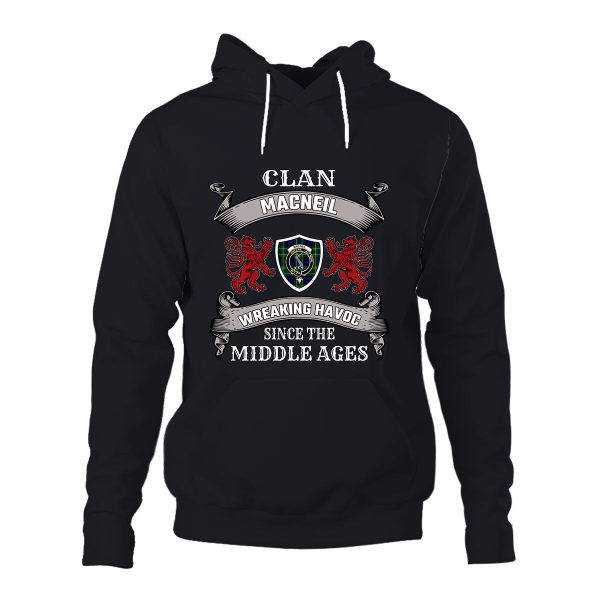 MacNeil Family Tartan - 2D Unisex Hoodie Online now - Image 4