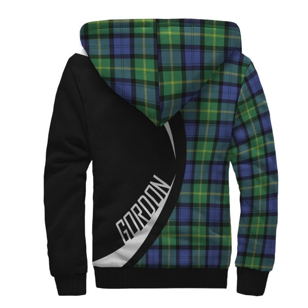 Gordon Old Ancient Tartan Crest Sherpa Hoodie - Circle Style on Sale - Image 2